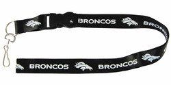 Denver Broncos Lanyard - Breakaway with Key Ring - Black Special Order