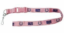 Indianapolis Colts Lanyard - Breakaway with Key Ring - Pink Special Order
