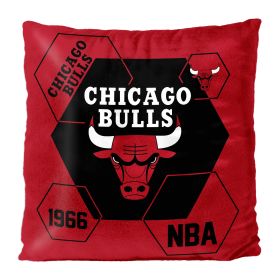 Bulls OFFICIAL NBA "Connector" Double Sided Velvet Pillow; 16" x 16"