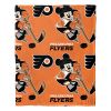 Flyers OFFICIAL NHL & Disney's Mickey Mouse Character Hugger Pillow & Silk Touch Throw Set; 40" x 50"