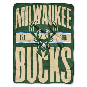 Bucks OFFICIAL NBA Clear Out Micro Raschel Throw Blanket; 46" x 60"