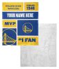 [Personalization Only] OFFICIAL NBA Colorblock Silk Touch Sherpa Throw Blanket - Golden State Warriors