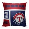 [Personalization Only] OFFICIAL MLB Colorblock Personalized Beach Towel - Texas Rangers
