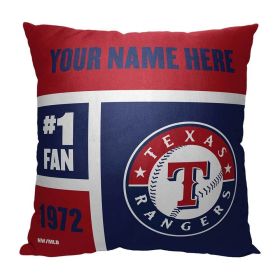 [Personalization Only] OFFICIAL MLB Colorblock Personalized Beach Towel - Texas Rangers