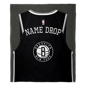 [Personalization Only] OFFICIAL NBA Jersey Silk Touch Throw Blanket - Nets