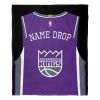 [Personalization Only] OFFICIAL NBA Jersey Silk Touch Throw Blanket - Sac Kings