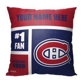 [Personalization Only] OFFICIAL NHL Colorblock Personalized Pillow - Montreal Canadiens