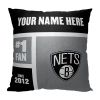 [Personalization Only] OFFICIAL NBA Colorblock Personalized Pillow - Brooklyn Nets