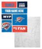 [Personalization Only] OFFICIAL NBA Colorblock Silk Touch Sherpa Throw Blanket - Oklahoma City Thunder