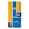 [Personalization Only] OFFICIAL NFL Colorblock Personalized Beach Towel - LA Chargers