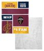 [Personalization Only] OFFICIAL NBA Colorblock Silk Touch Sherpa Throw Blanket - Cleveland Cavaliers