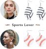 8pairs Ball Leather Earrings for Women Lightweight Baseball/Basketball/Football Earrings Sports Earrings Set