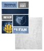 [Personalization Only] OFFICIAL NBA Colorblock Silk Touch Sherpa Throw Blanket - Memphis Grizzlies