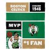 [Personalization Only] OFFICIAL NBA Colorblock Silk Touch Throw Blanket - Boston Celtics