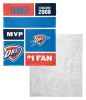 [Personalization Only] OFFICIAL NBA Colorblock Silk Touch Sherpa Throw Blanket - Oklahoma City Thunder