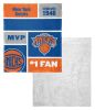 [Personalization Only] OFFICIAL NBA Colorblock Silk Touch Sherpa Throw Blanket - New York Knicks