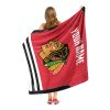 [Personalization Only] OFFICIAL NHL Jersey Silk Touch Throw Blanket - Blackhawks
