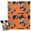 Flyers OFFICIAL NHL & Disney's Mickey Mouse Character Hugger Pillow & Silk Touch Throw Set; 40" x 50"