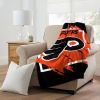 Flyers OFFICIAL NHL "Run" Micro Raschel Throw Blanket; 46" x 60"