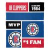 [Personalization Only] OFFICIAL NBA Colorblock Silk Touch Throw Blanket - Los Angeles Clippers