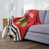 [Personalization Only] OFFICIAL NHL Jersey Silk Touch Throw Blanket - Blackhawks