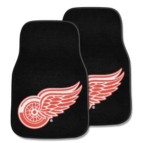 NHL - Detroit Red Wings 2-pc Printed Carpet Car Mats 17"x27" (SKU: 10724)