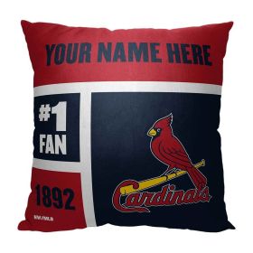 [Personalization Only] OFFICIAL MLB Colorblock Personalized Pillow - St. Louis Cardinals (Type: Personalization Only)